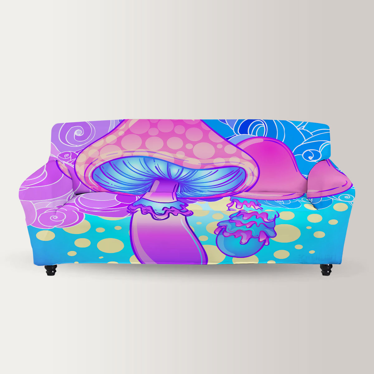 Psychedelic Mushroom Sofa Cover