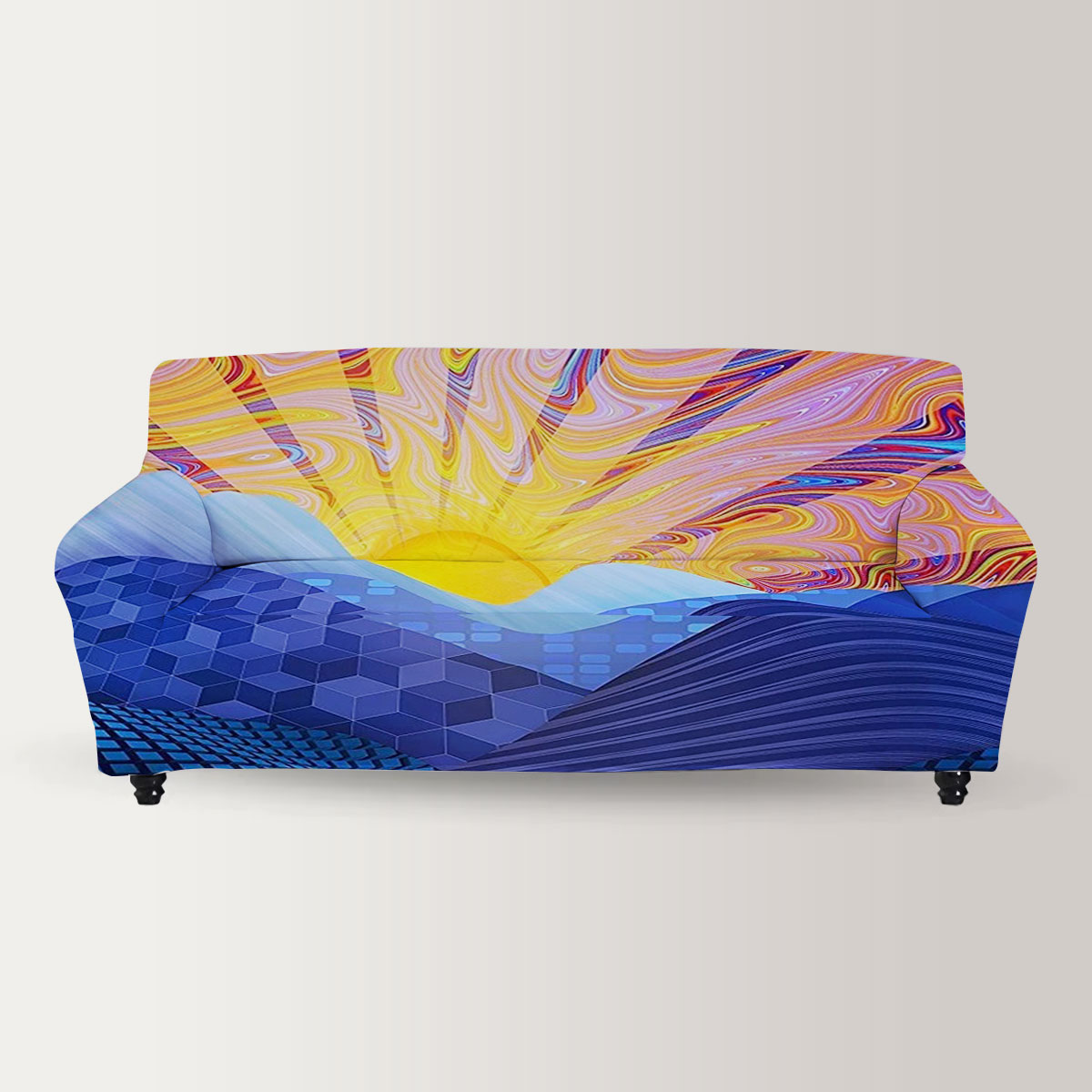 Psychedelic Sunrise Sofa Cover