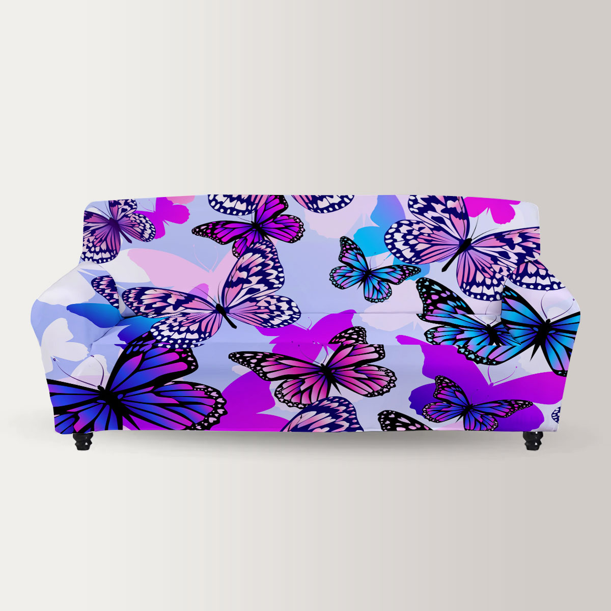 Purple Butterfly Sofa Cover