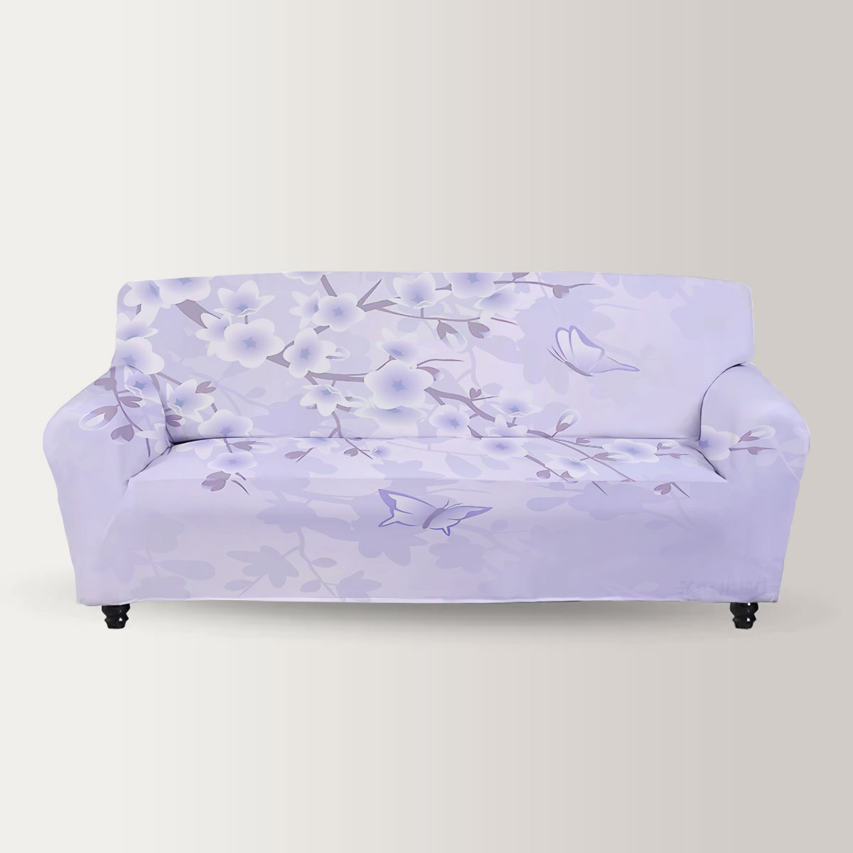 Purple Cherry Blossom Sofa Cover
