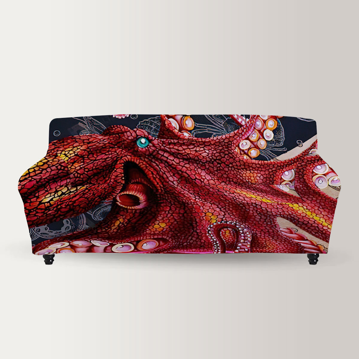 Red Monster Octopus Sofa Cover