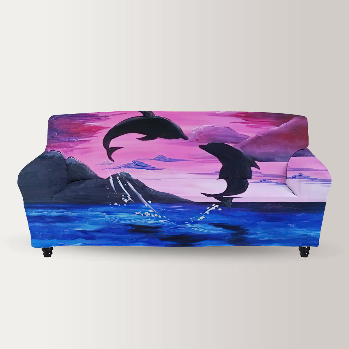 Sunset Dolpin Sofa Cover