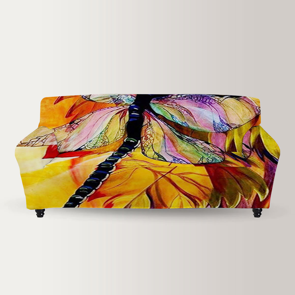 The Sunset Dragonfly Sofa Cover