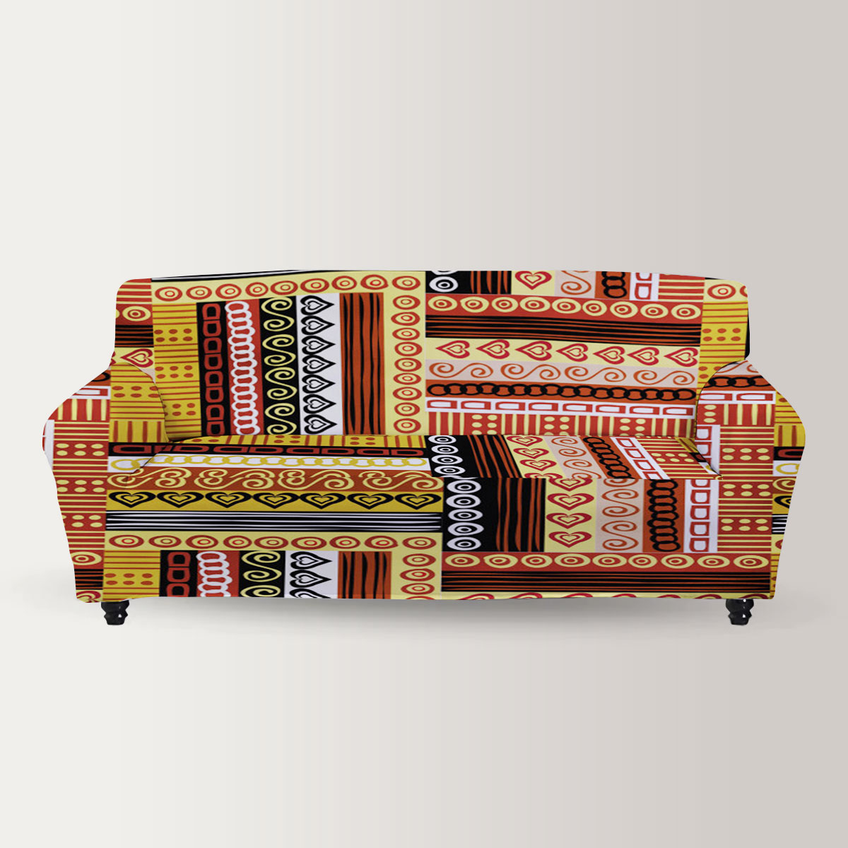 Traditional African Oriental Motifs Sofa Cover