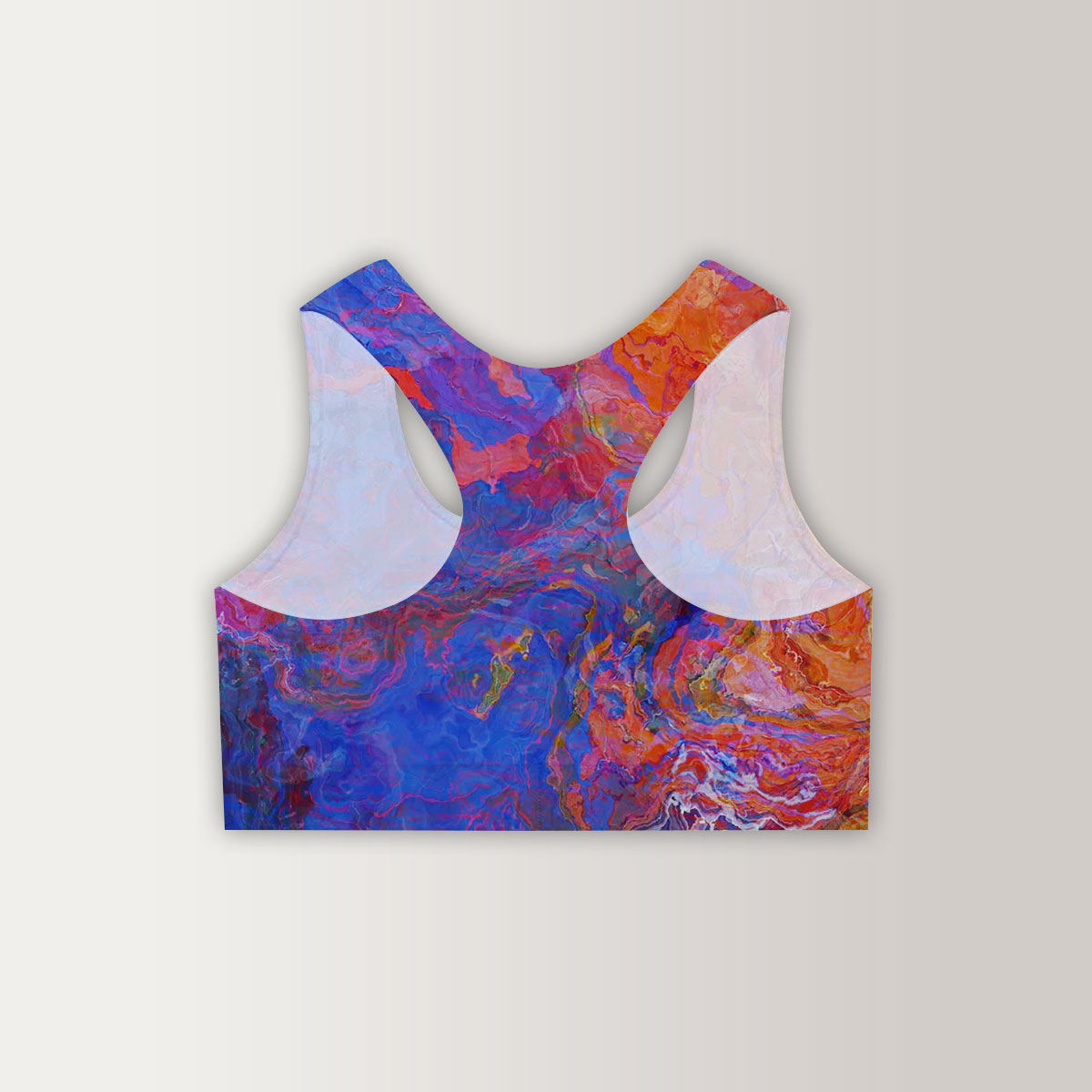 Red And Blue Abstract Women Sports Bra
