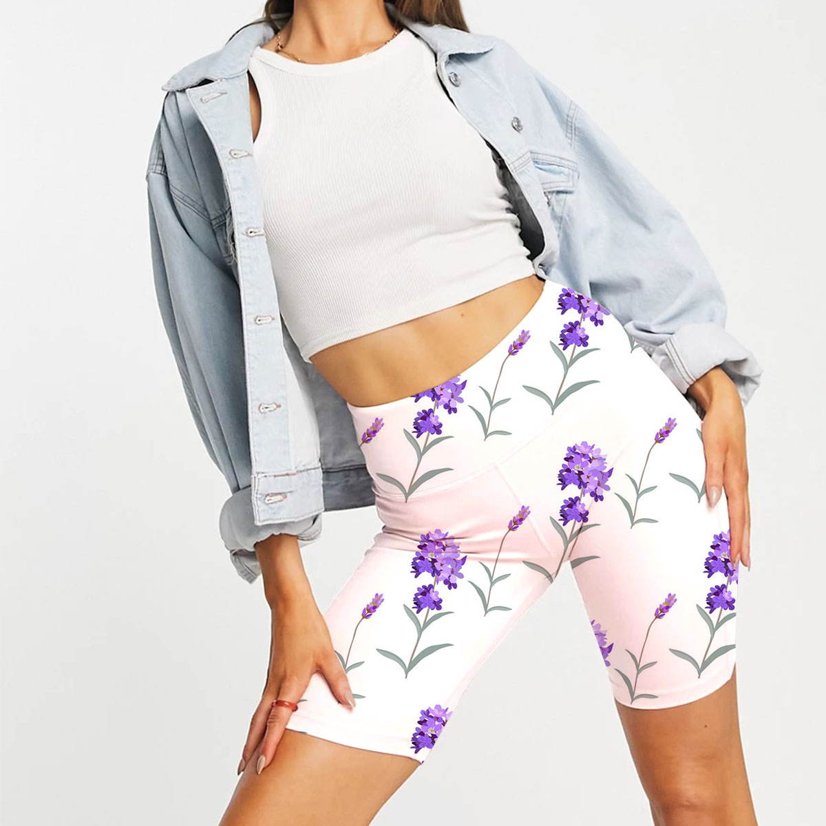 Beautiful Lavender Casual Shorts