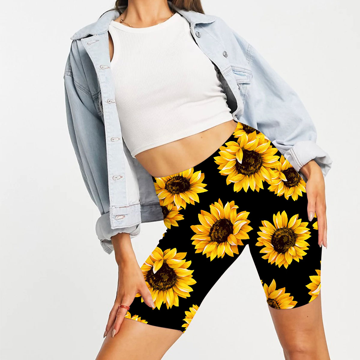 Black Sunflower Casual Shorts
