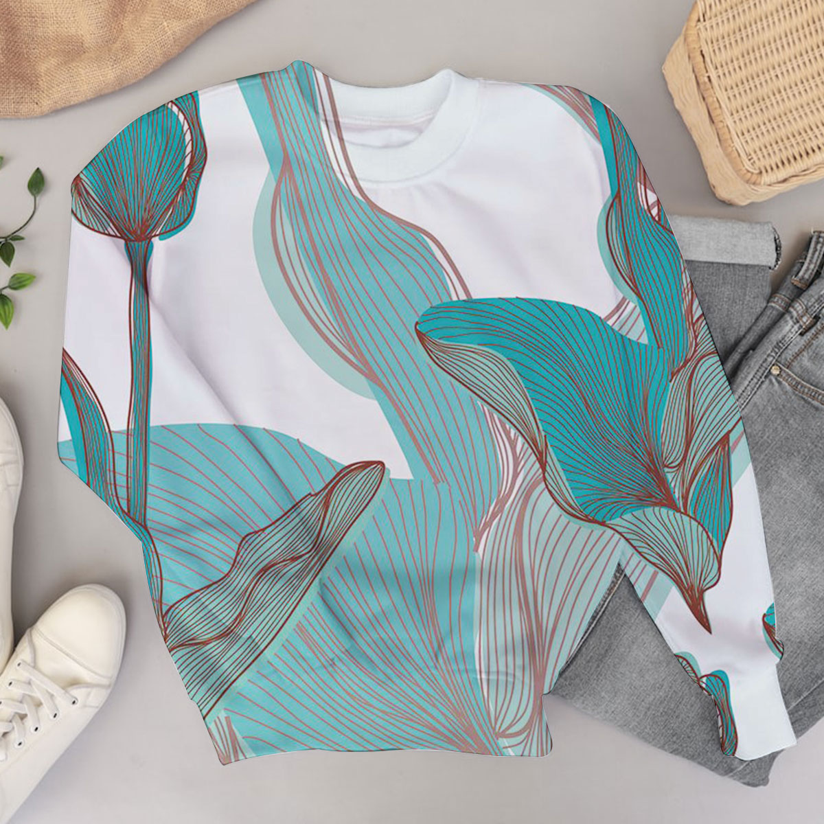 Abstract Tulip Sweater