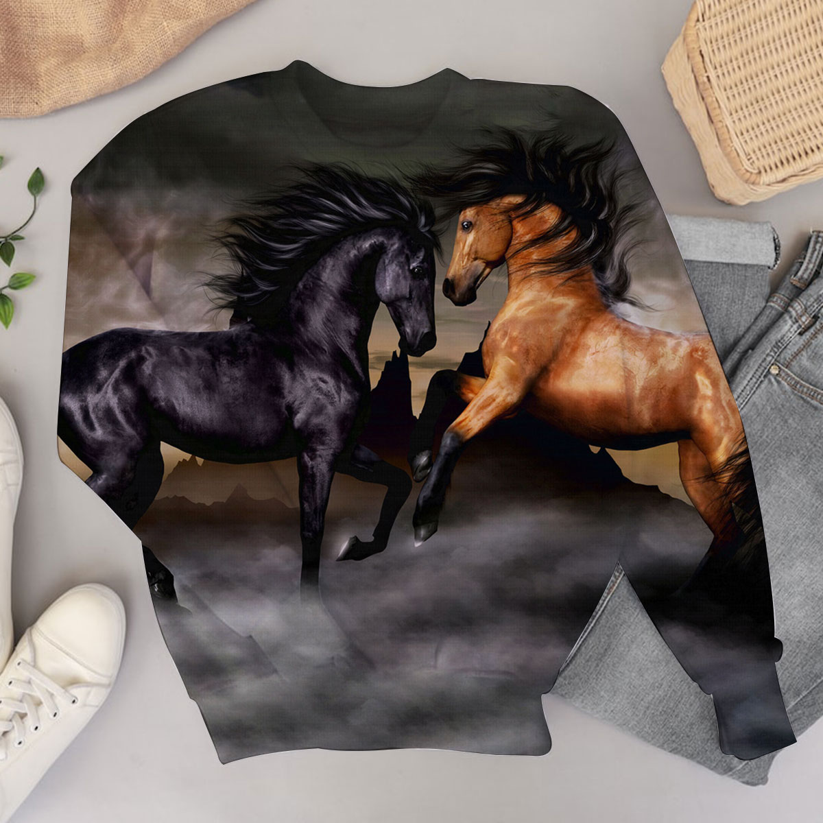 Black And Brown Horse Sweater