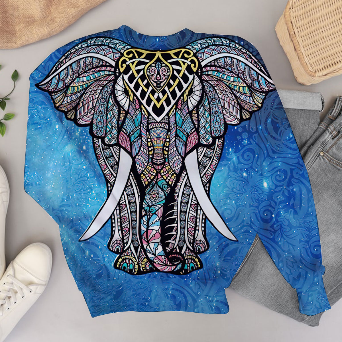 Bohemian Mandala Elephant Sweater