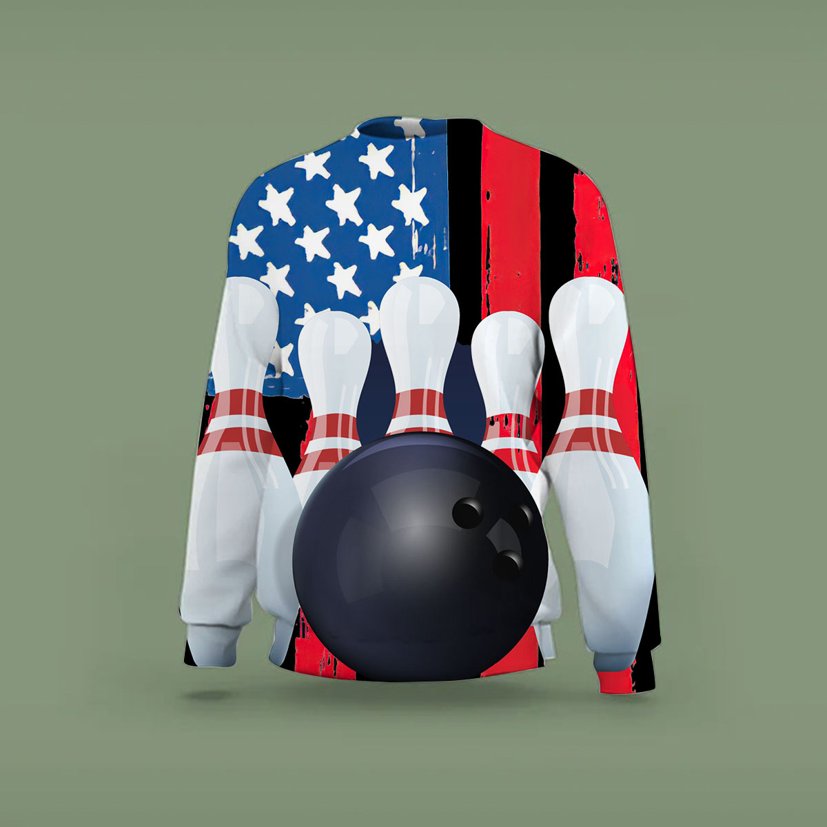 American Flag Bowling Sweatshirt