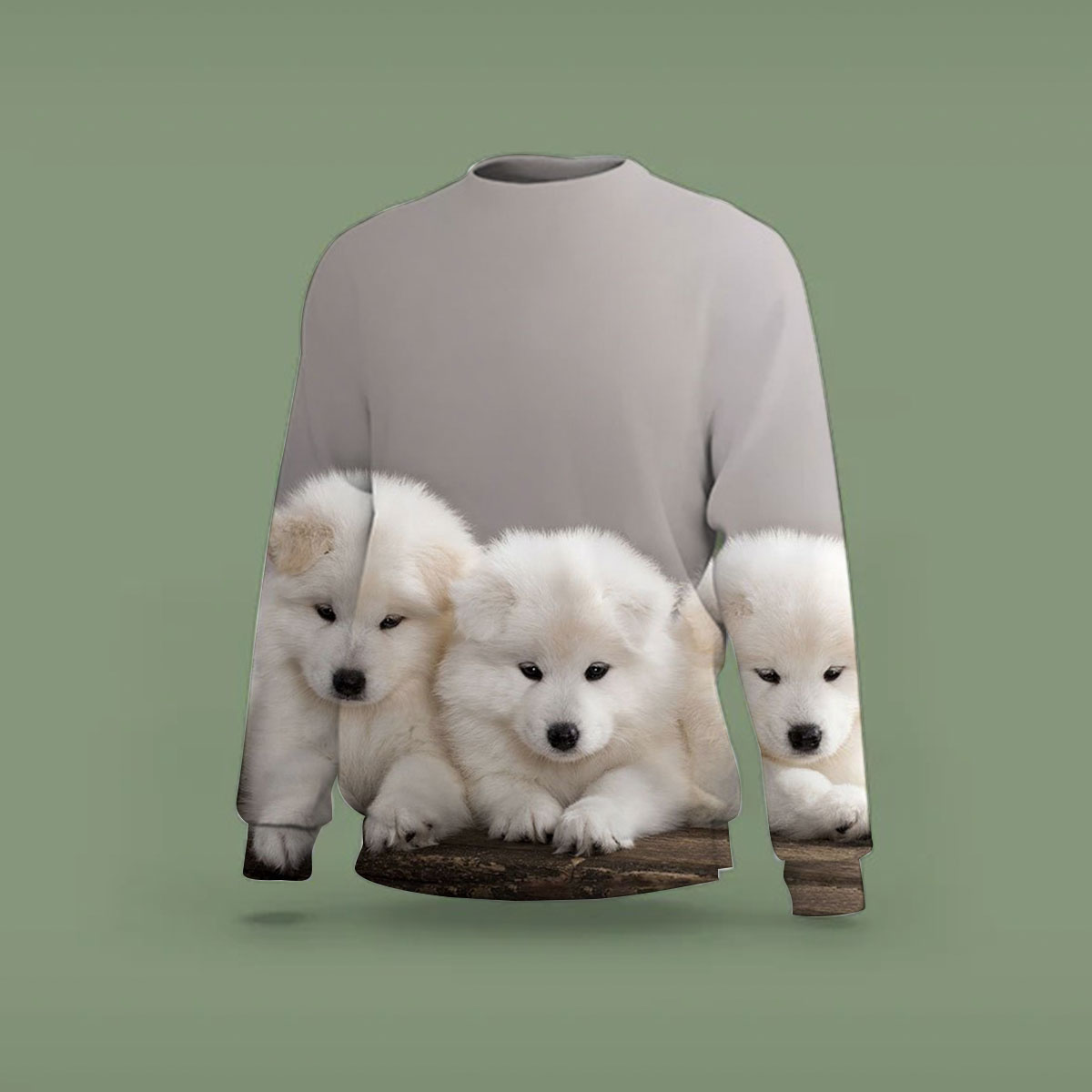 Baby White Dog Sweatshirt