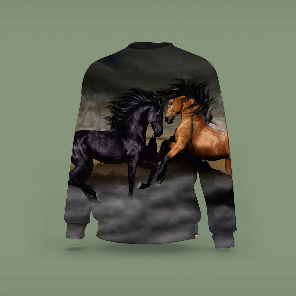 Black And Brown Horse Sweatshirt