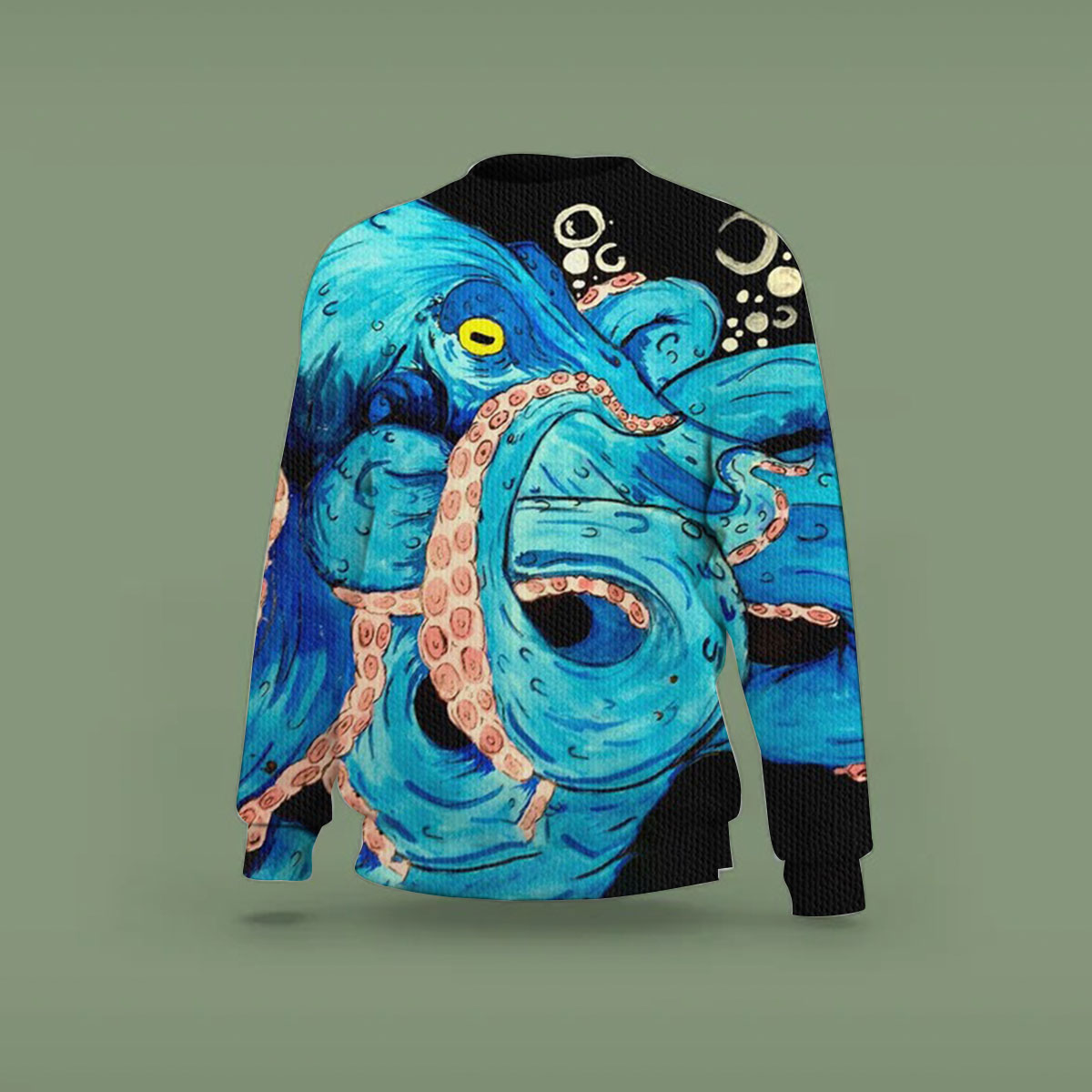 Black Blue Octopus Sweatshirt