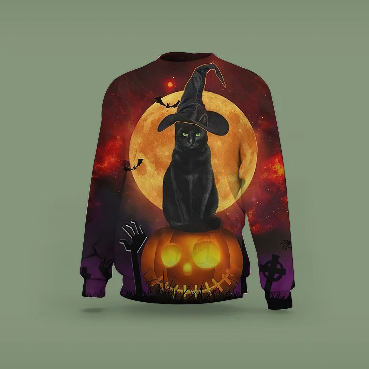 Black Cat Witch Sweatshirt