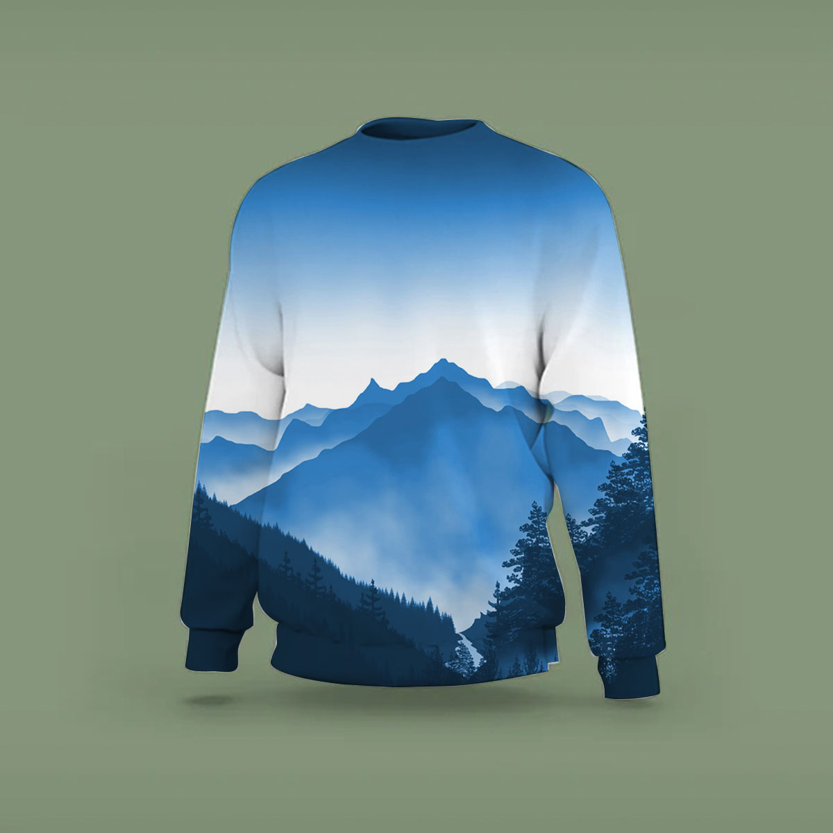 Blue Forest Mountain Sweatshirt