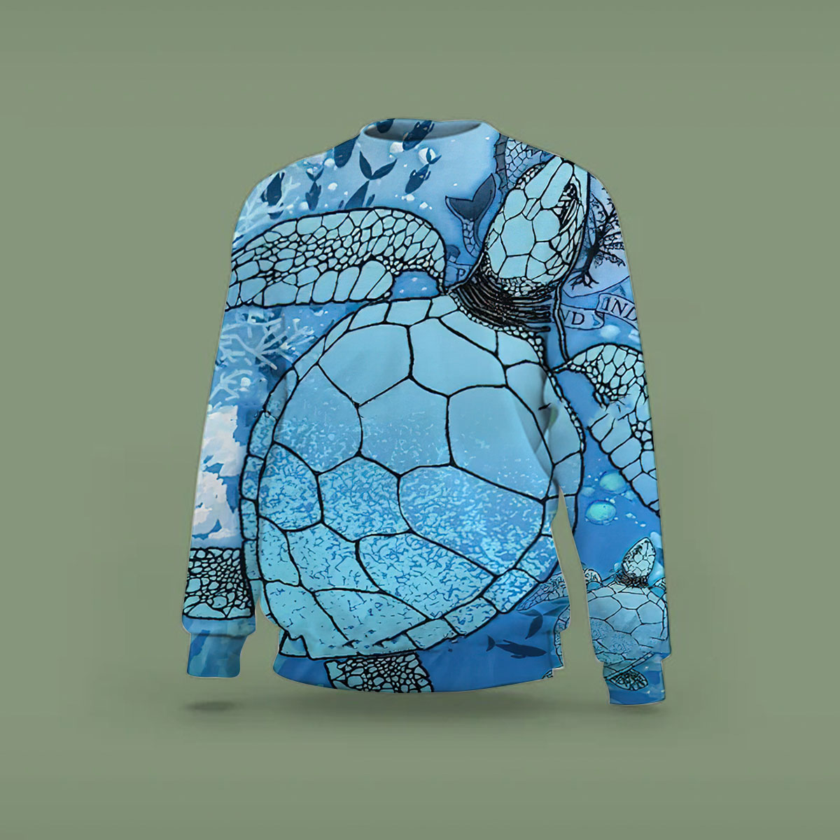 Blue Sea Turtle Sweatshirt