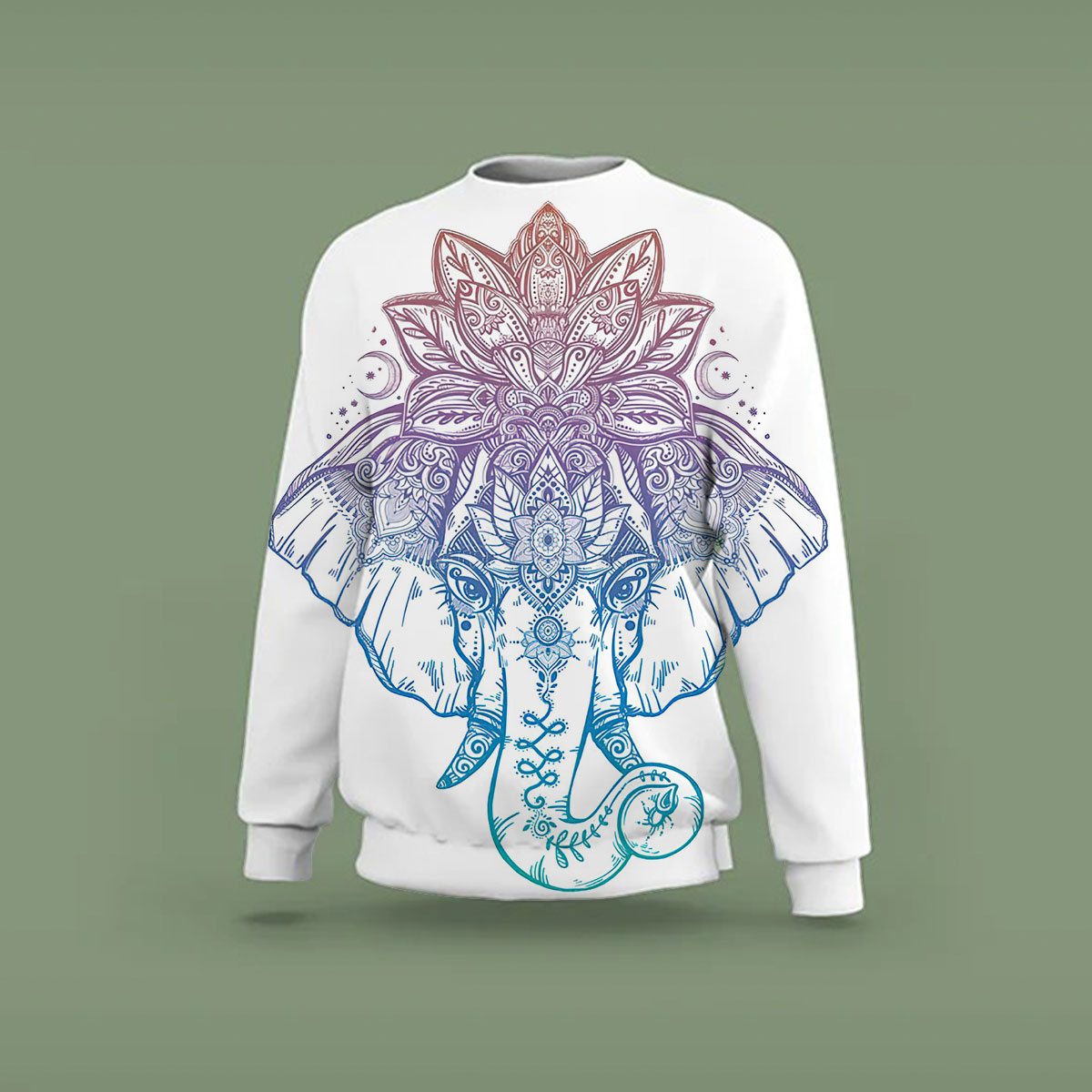 Boho Mandala Elephant Sweatshirt