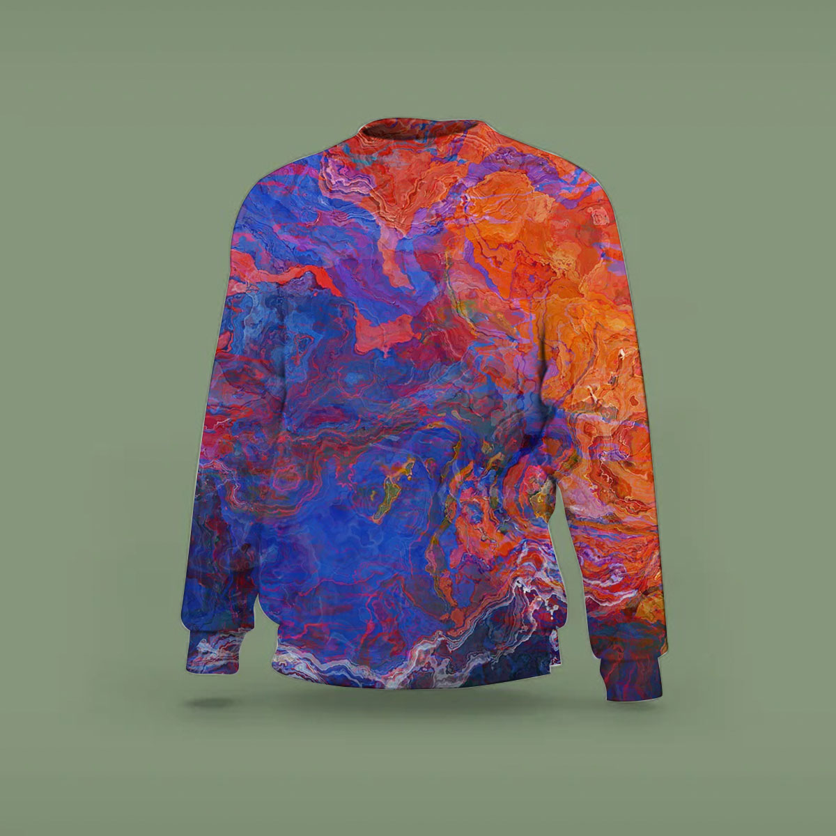 Red And Blue Abstract Sweatshirt