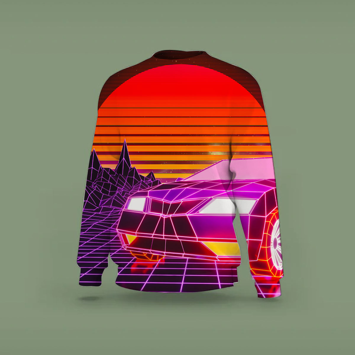 Retro Car In The Sunset Sweatshirt