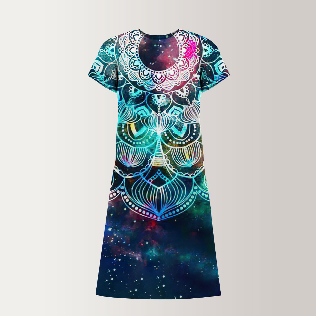 Abstract Psychedelic Mandala T-Shirt Dress