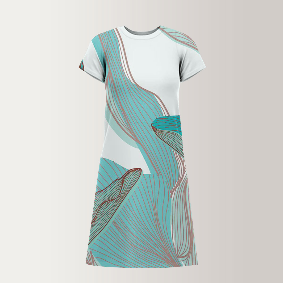 Abstract Tulip T-Shirt Dress