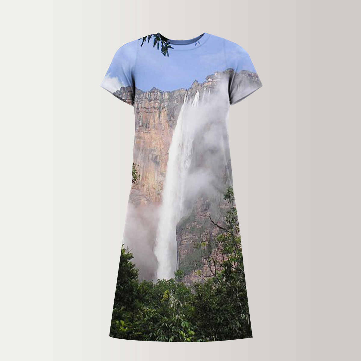 Angel Falls Glossy T-Shirt Dress