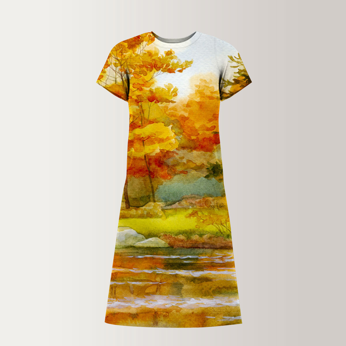 Autumn Forest T-Shirt Dress