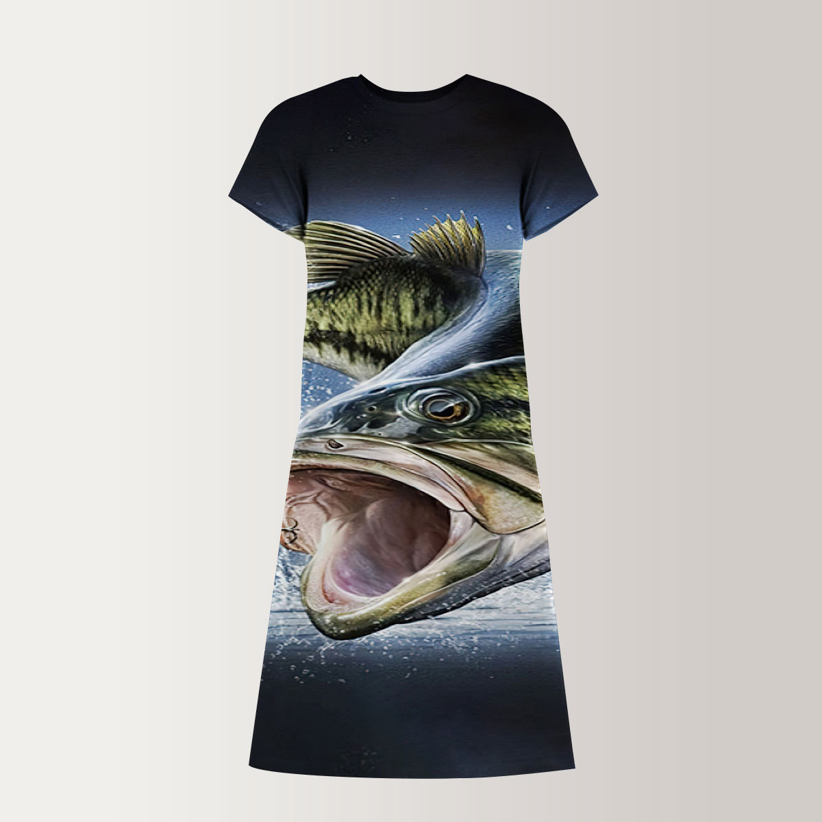 Bass Fishing T-Shirt Dress