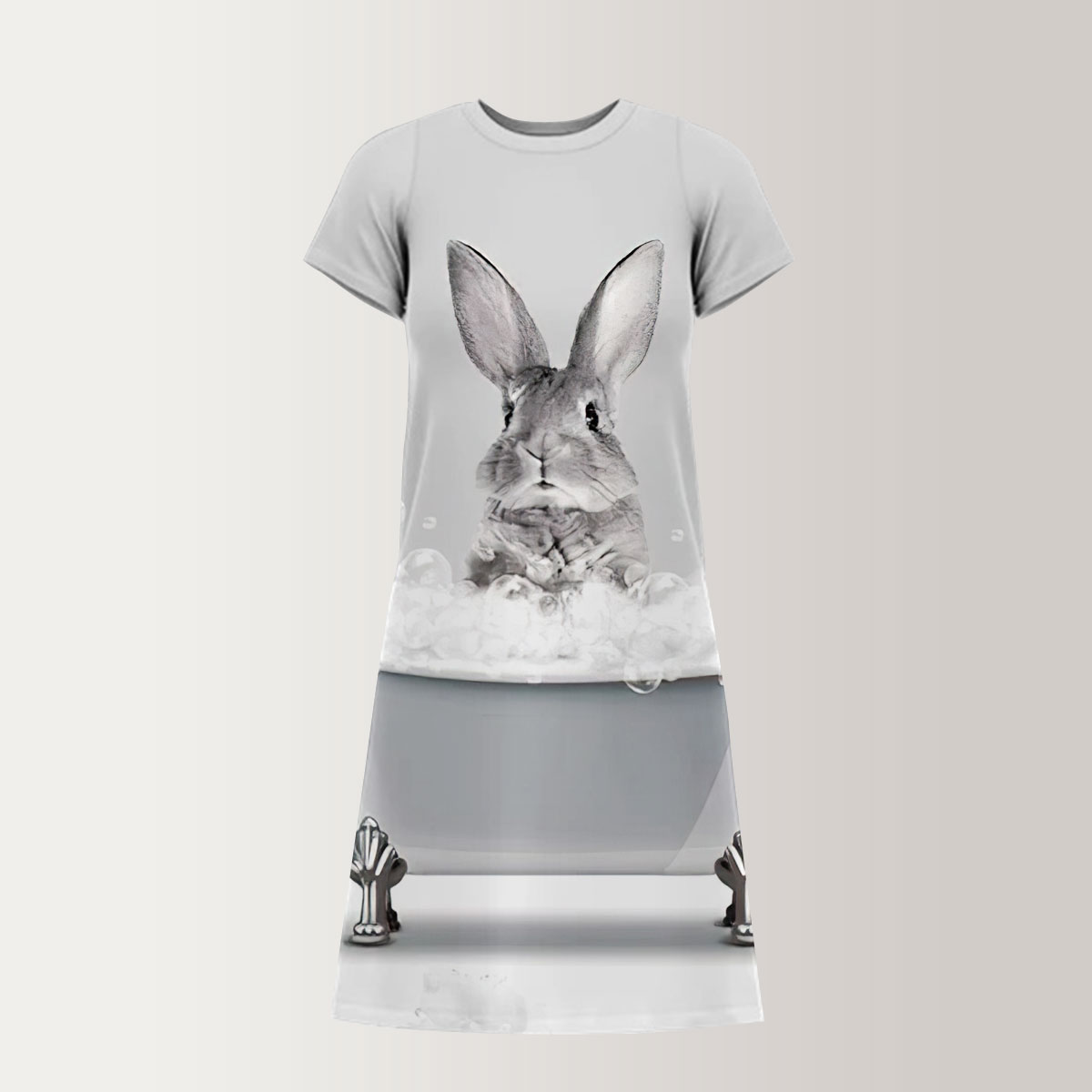 Bathtub Rabbit T-Shirt Dress