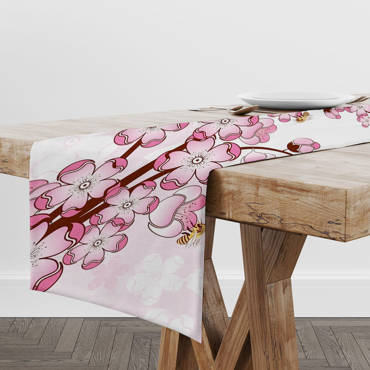 Pretty Cherry Blossom Table Runner