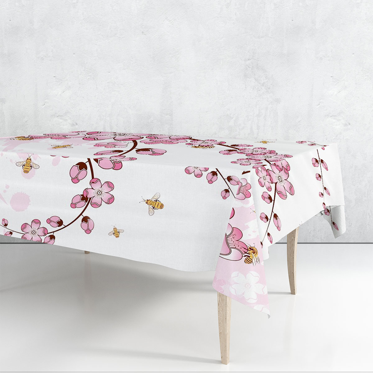 Pretty Cherry Blossom Rectangle Tablecloth