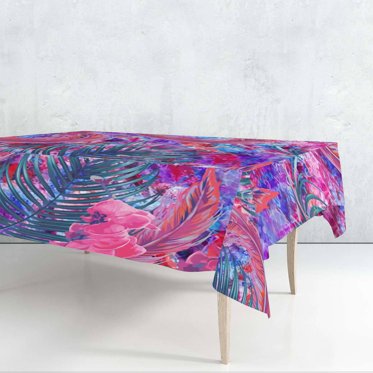 Psychedelic Orchid Rectangle Tablecloth