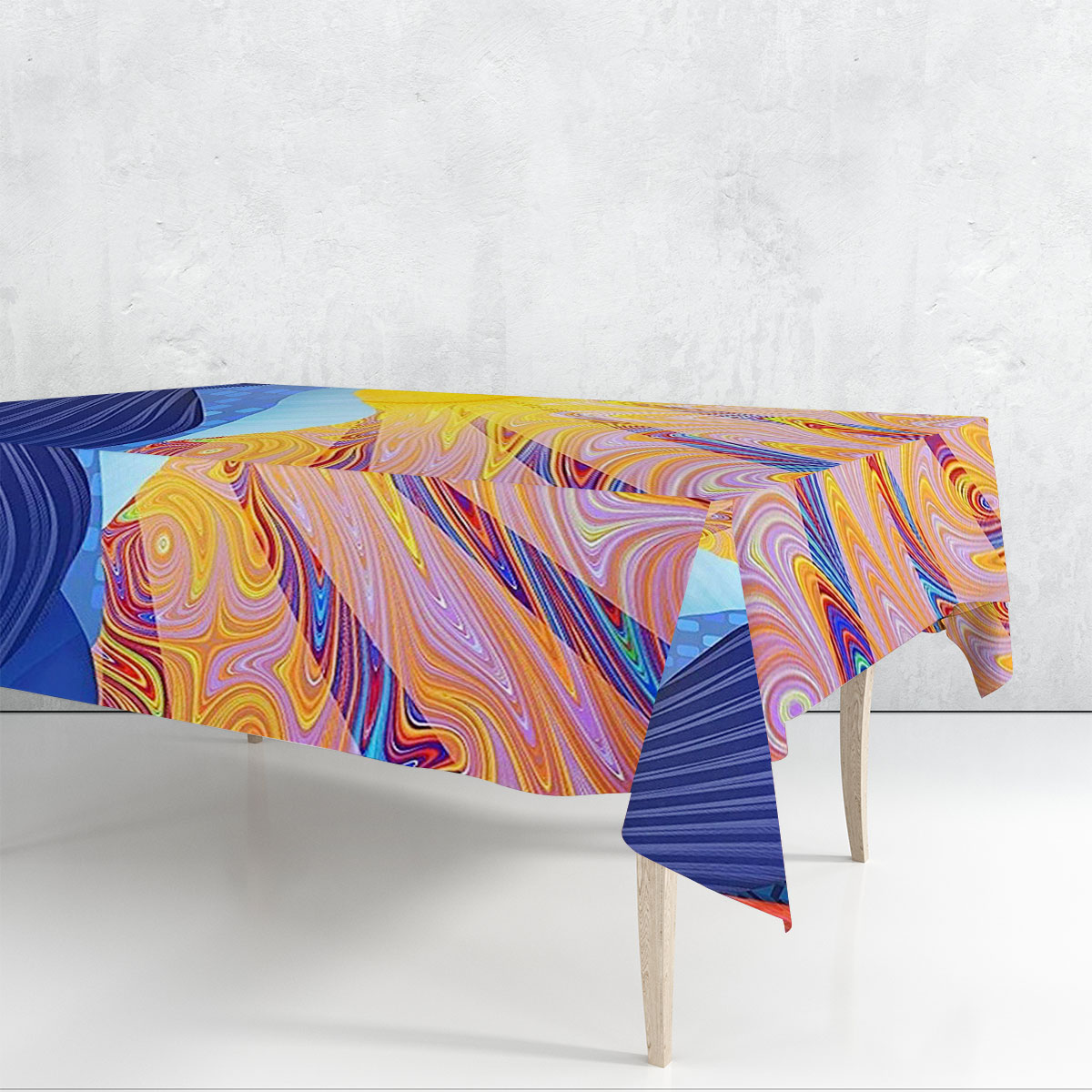Psychedelic Sunrise Rectangle Tablecloth