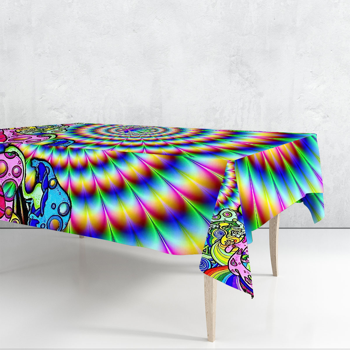 Psychedelic Rectangle Tablecloth