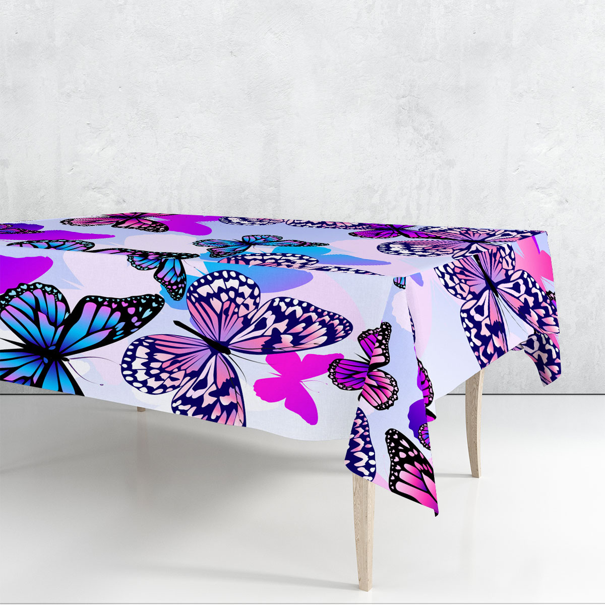 Purple Butterfly Rectangle Tablecloth