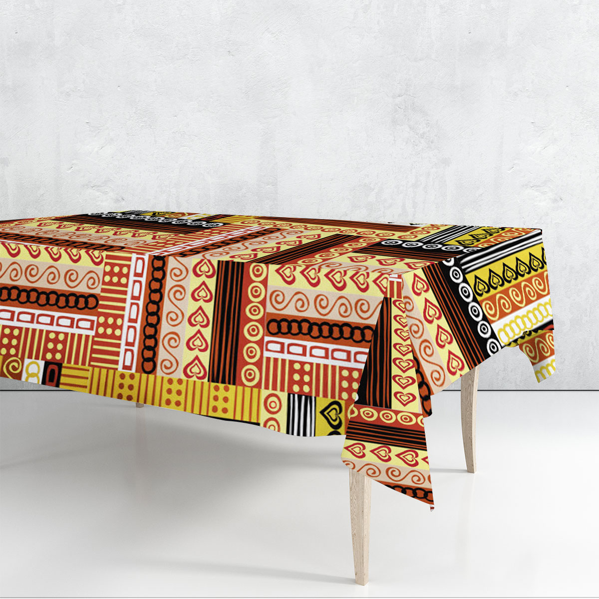 Traditional African Oriental Motifs Rectangle Tablecloth