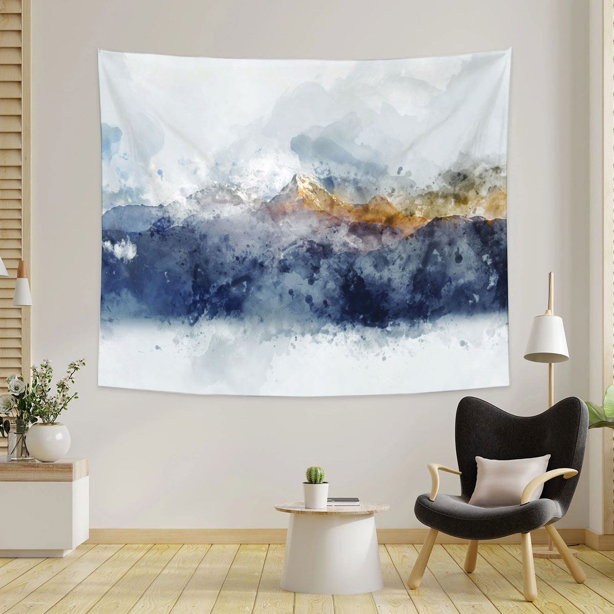 Abstract Mountain Range Tapestry