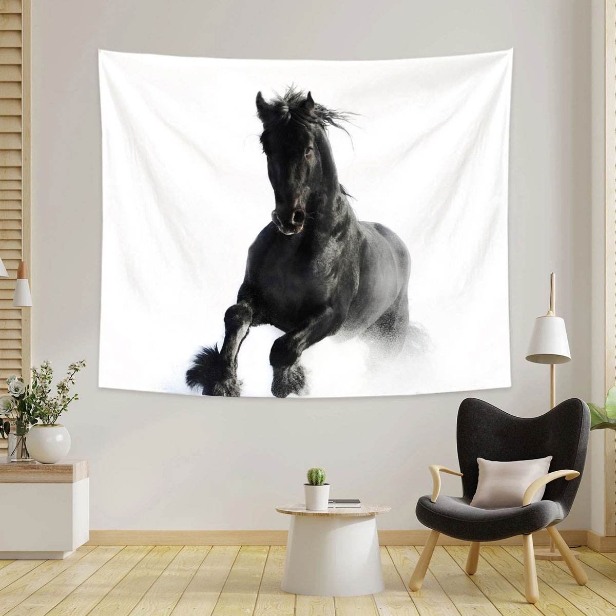Black Horse Tapestry