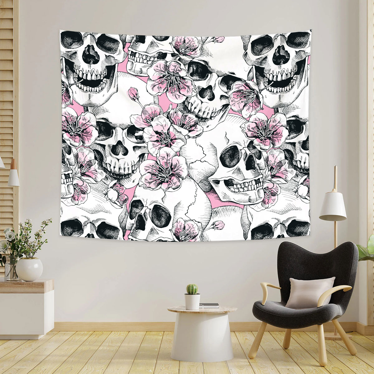 Blossom Skull Tapestry