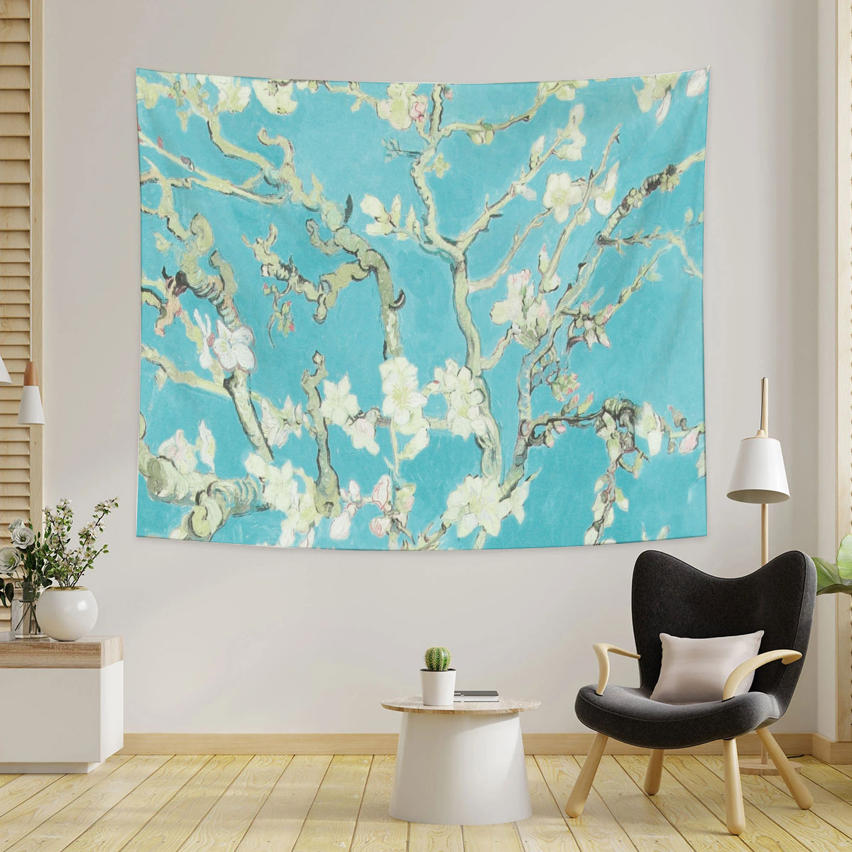 Blue Blossom Tapestry