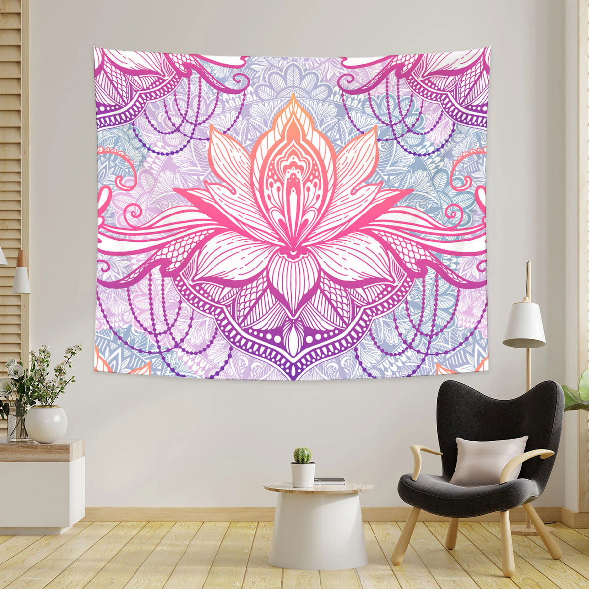 Bohemian Lotus Tapestry