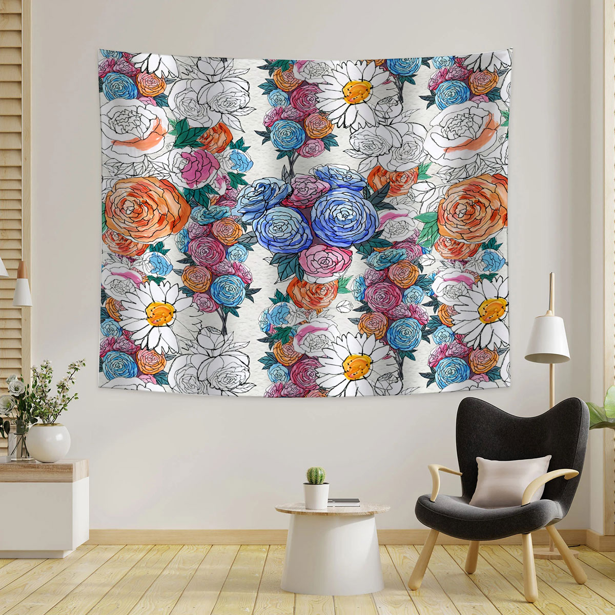 Boho Blossom Tapestry
