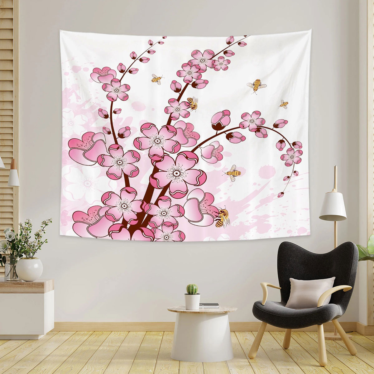 Pretty Cherry Blossom Tapestry