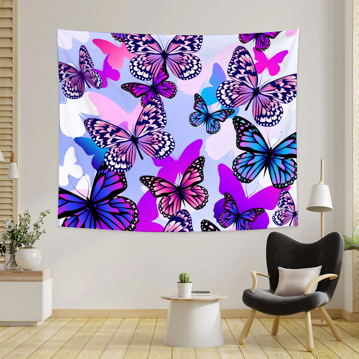 Purple Butterfly Tapestry