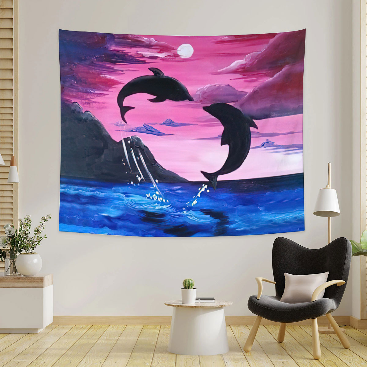 Sunset Dolpin Tapestry