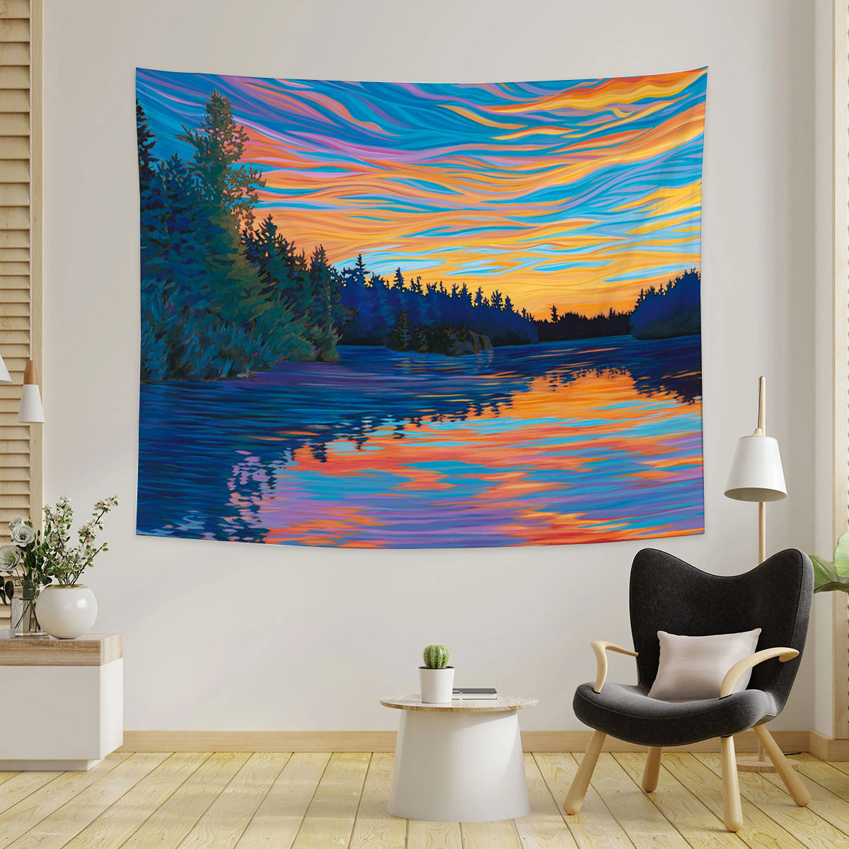 Sunset Victoria Falls Tapestry