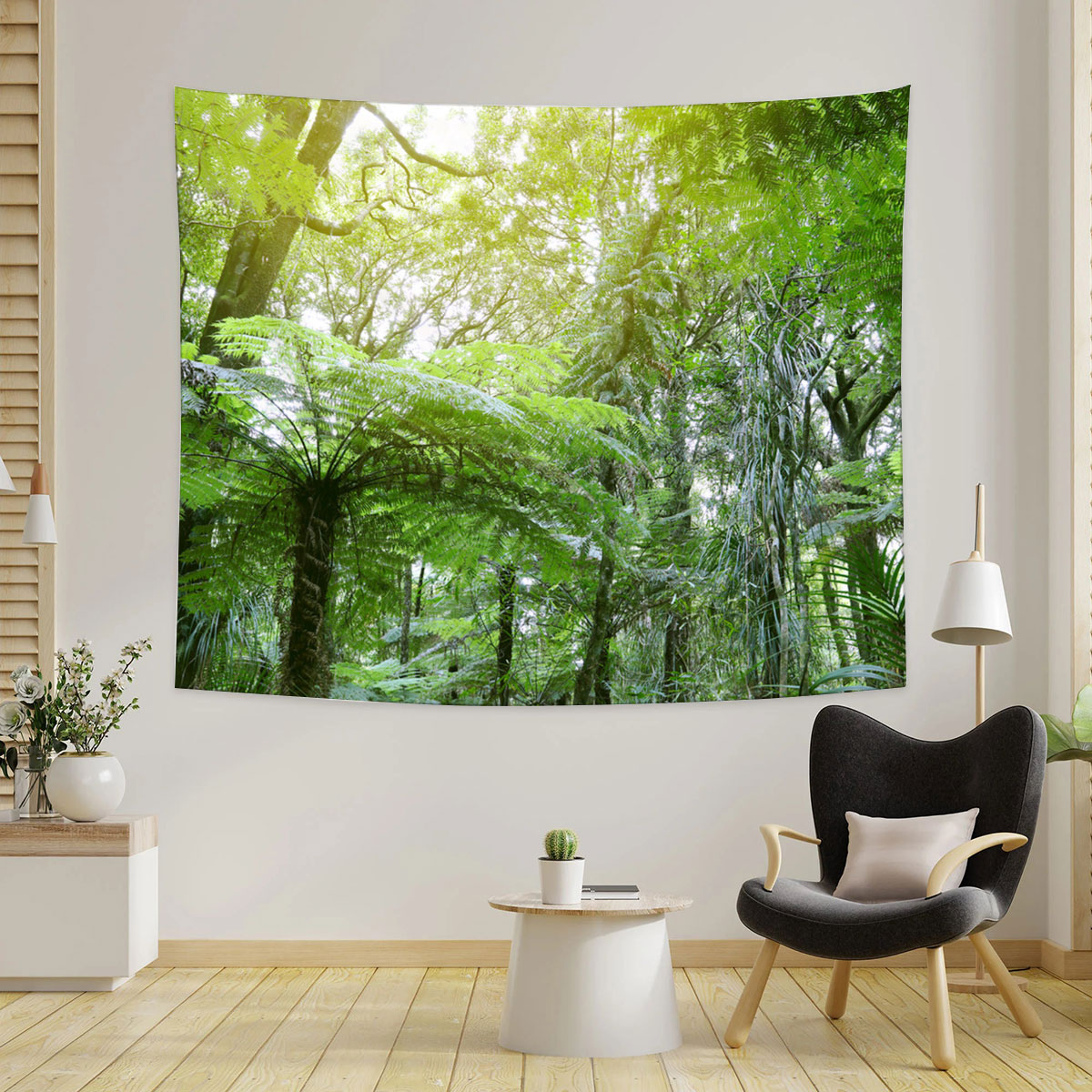 Tree ferns in jungle Tapestry