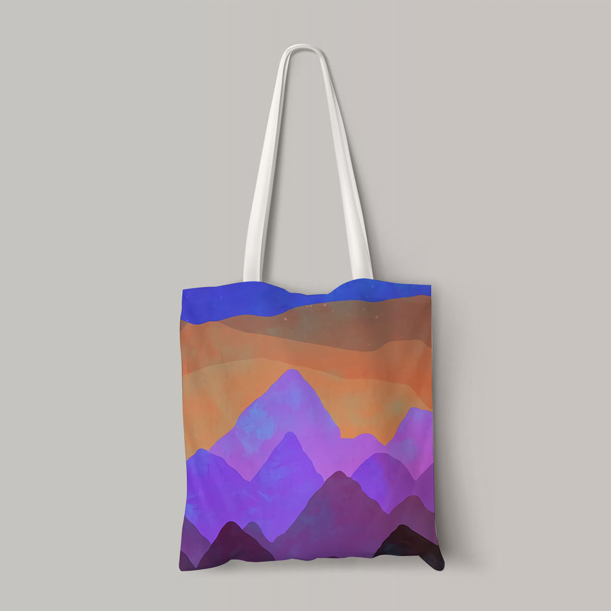 Abstract Mountain Sunset Totebag