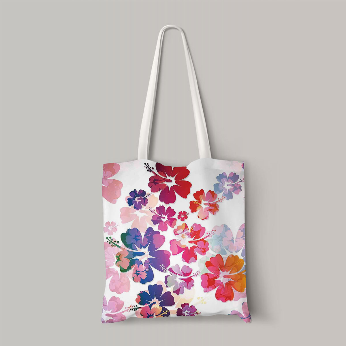 Abstract Tropical Hawaii Flowers Totebag